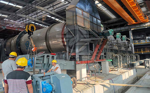 豆渣烘干機現場